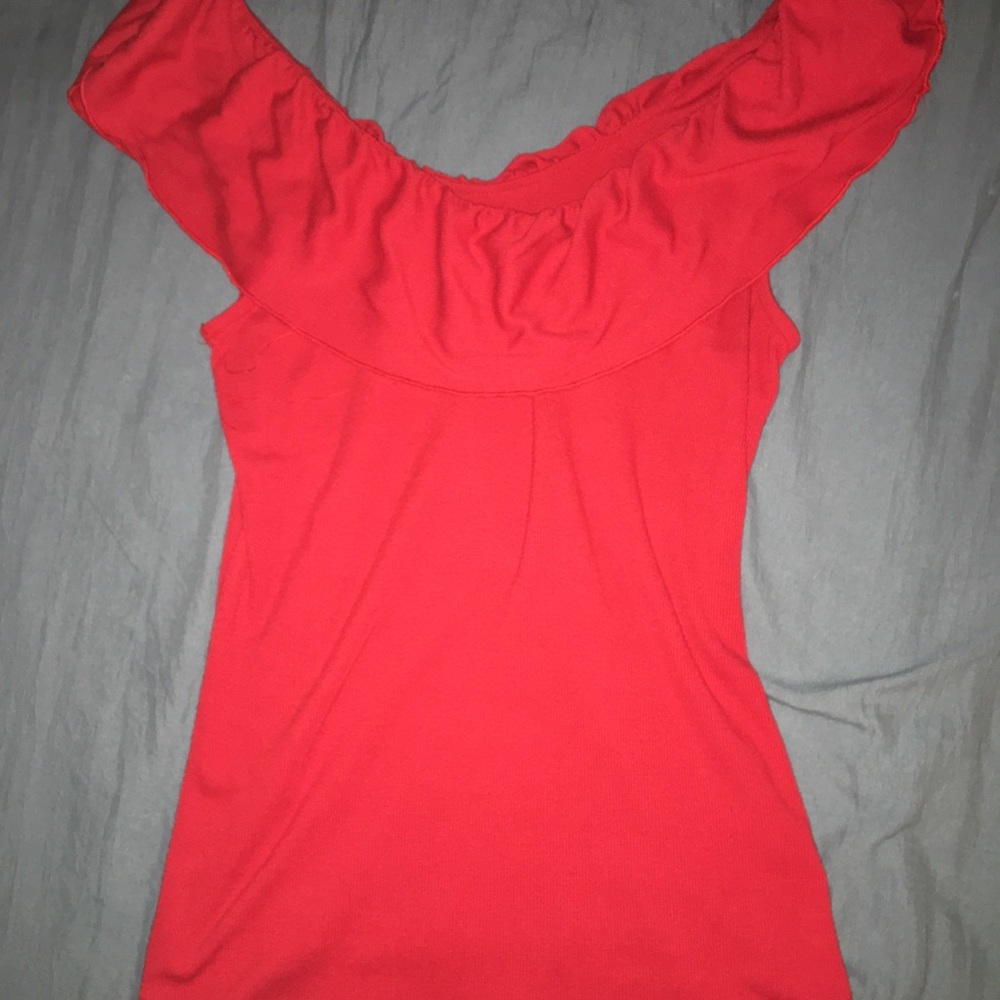 Red off the shoulder top